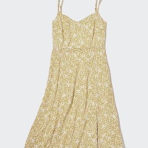 uniqlo slit slip camisole dress